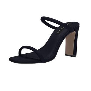 STEVEN New York Womens 8.5 Black Leather Strappy High Heels NIB XM0